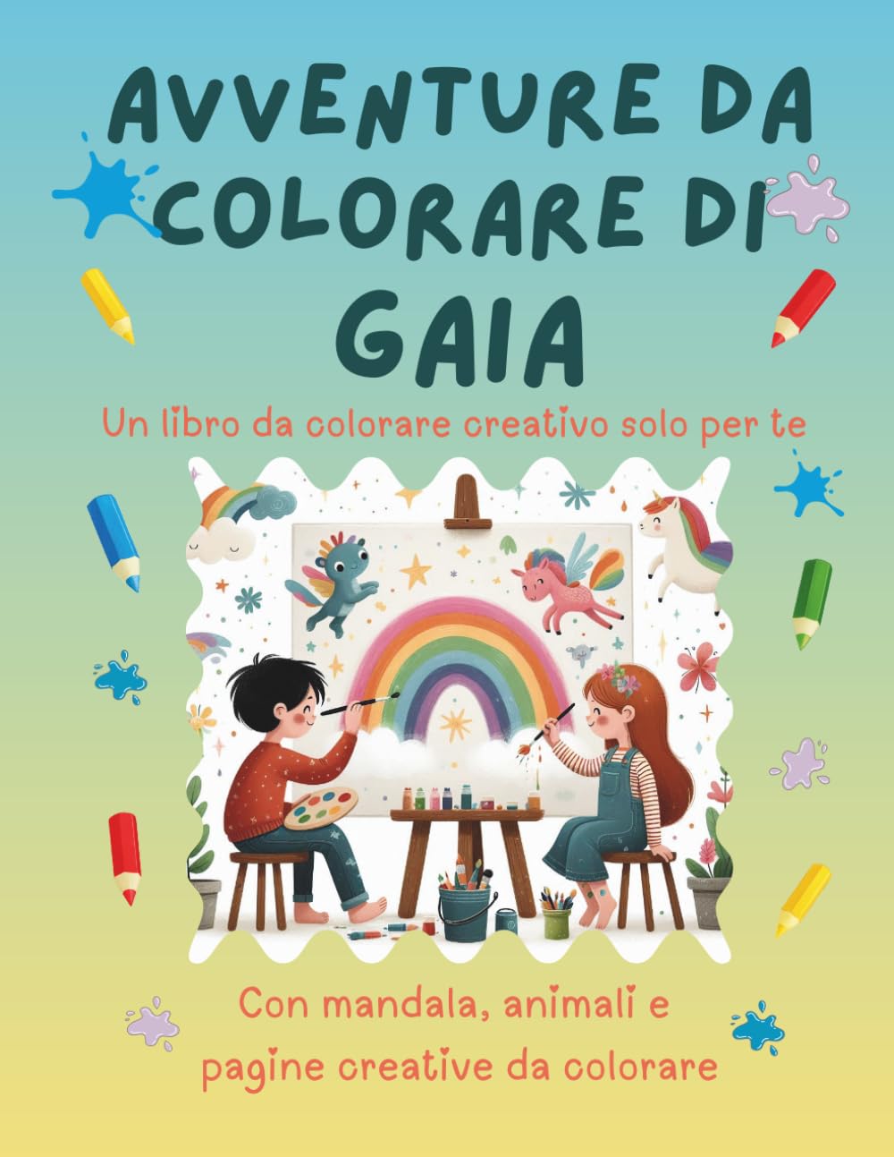 Avventure da colorare di Gaia – libro da colorare personalizzato: Libro per bambini con animali, natura, mandala e pagine interattive | 32 pagine di ... Gaia (Avventure da colorare personalizzate)