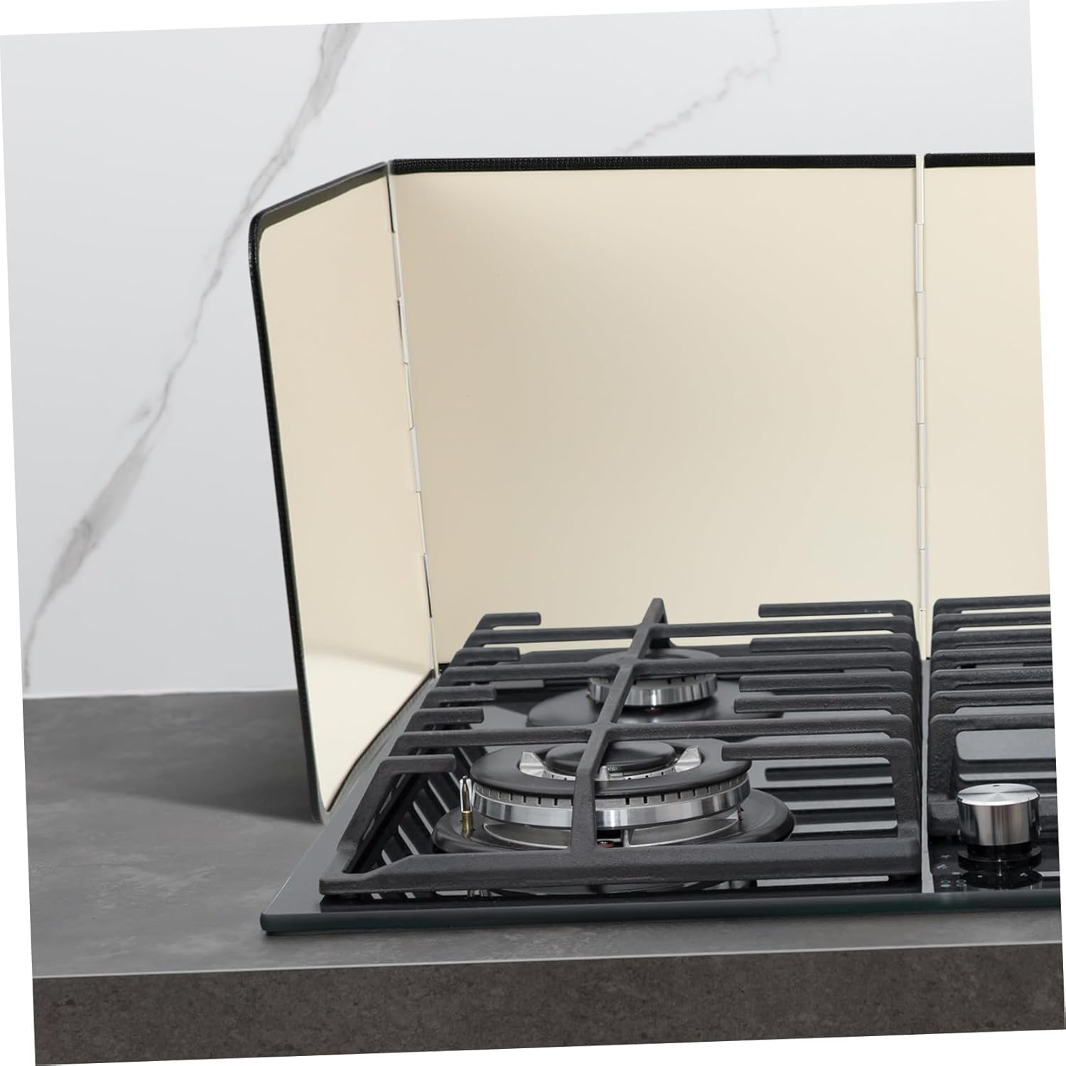 Foldable Stove Heat Shield Splatter Guard Galvanized Oil Splash Protector for Kitchen Wall and Sink Dual-purpose Folding Heat Shield for Gas Range Easy Installation and