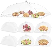 NEPAK Mesh Food Covers for Outdoors - 7 Pack Bug Nets with 1 XL 40x23.6in + 6 Large 17x17in Tents for Picnics BBQs Parties