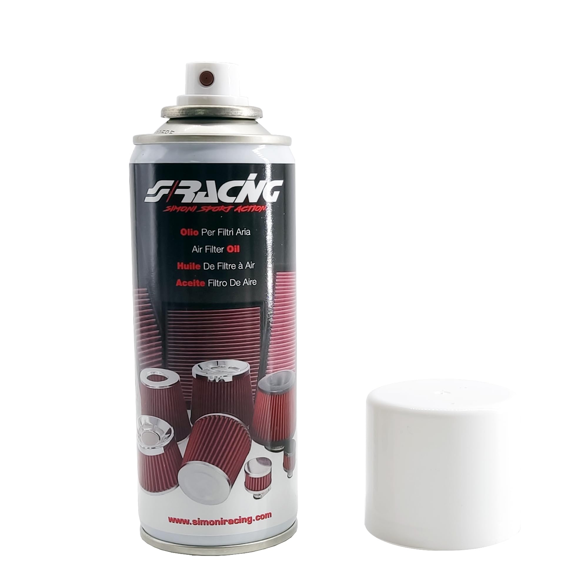 Simoni Racing FC/SR Kit Pulizia Filtri Aria per Auto e Moto, Confezione con Olio 200ml + Detergente Pulitore 200ml, per manutenzione Filtri Aria Sportivi a pannello o conici in cotone lavabili