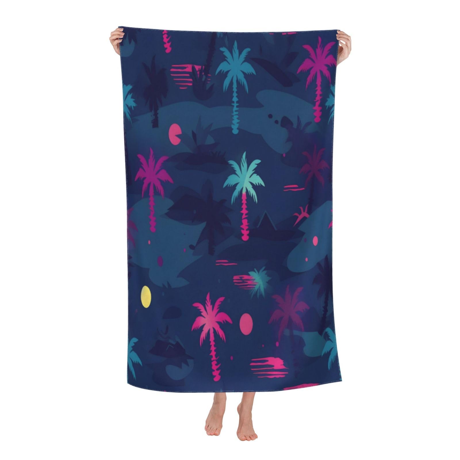 LSRCPD Beach Towels Enjoy Summer3 Bath Gym Sports Travel For Women Men 80X130Cm