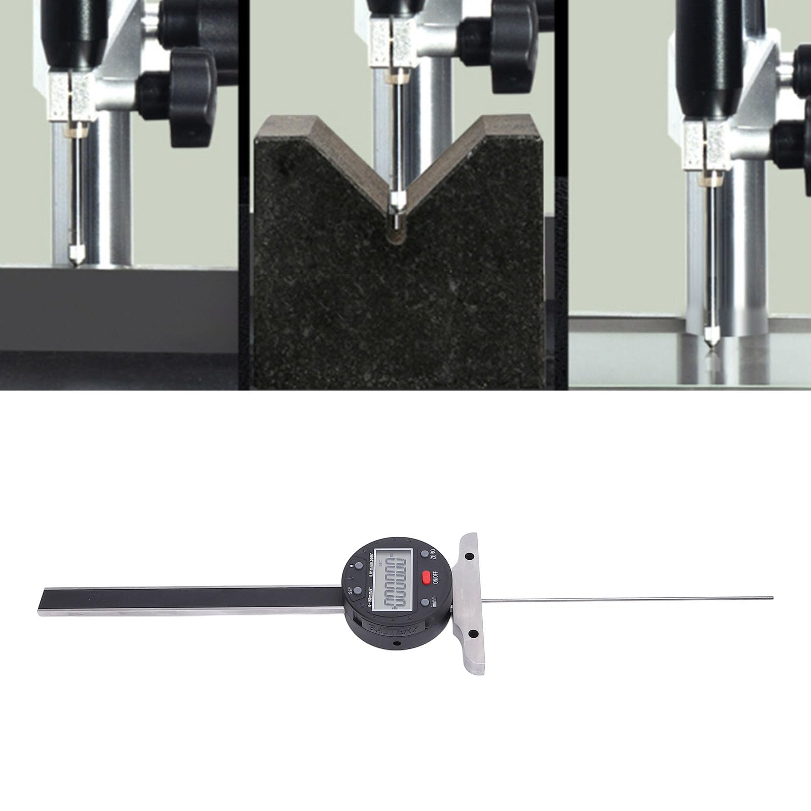 Cocoarm Medidor de Profundidad Digital, Herramienta de Sensor Electrónico, Medición de Profundidad de Alta Precisión 0-150 Mm para Carpinteros y Profesionales