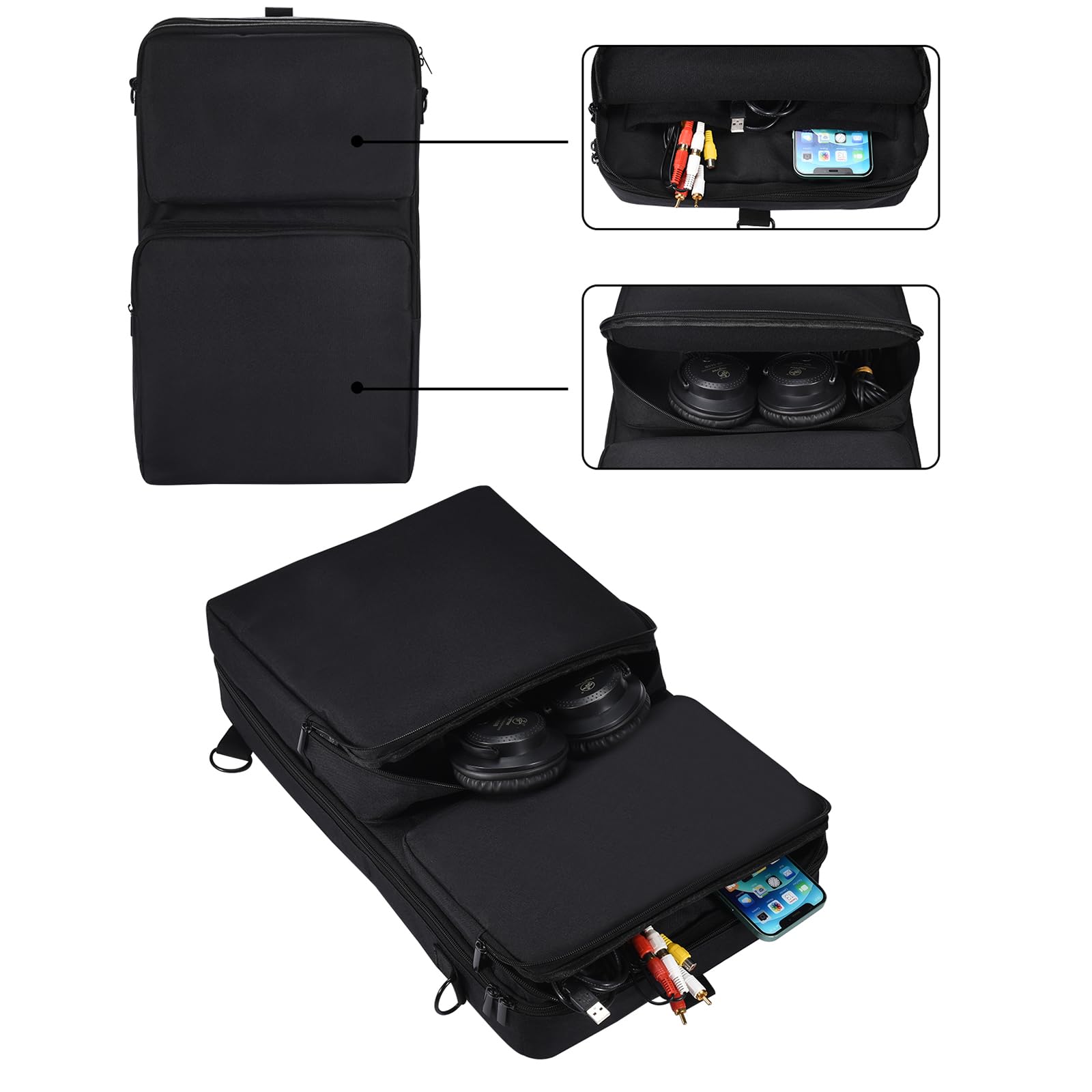Custodia per controller DJ per Pioneer DJ DDJ-FLX4/DDJ-400 DJ/DDJSB3, per Roland DJ-202, zaino per Hercules Inpulse 300,borsa a tracolla portatile per Native Instruments TRAKTOR Kontrol S2