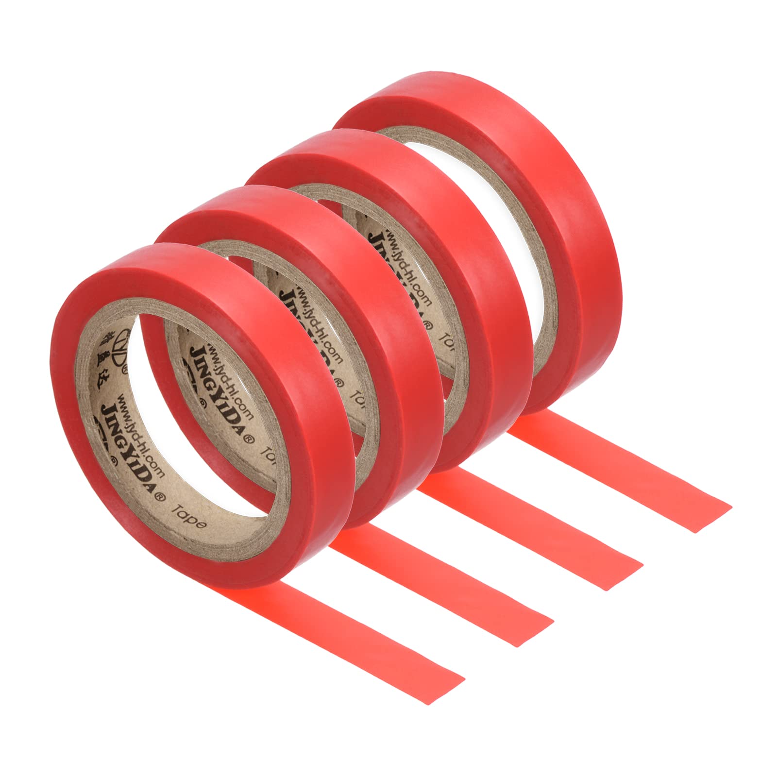 PATIKIL 26Ft Grip Finishing Tape, 4 Pack PVC Racquet Finishing Tapes Racket Accessories Sticky Seal for Tennis Badminton, Red