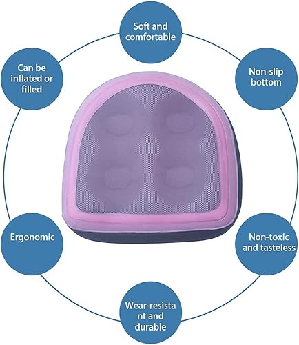 Miniatura 10 de Asiento elevador inflable para bañera de hidromasaje con ventosa y malla, asientos inflables y llenos de agua de doble propósito, asientos de spa de