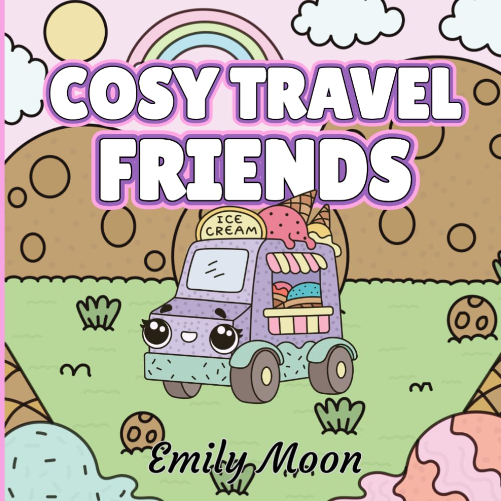 COSY TRAVEL FRIENDS: 30 illustrations de véhicules mignons aux traits épais (Livre de coloriage Cosy Bold and Easy)