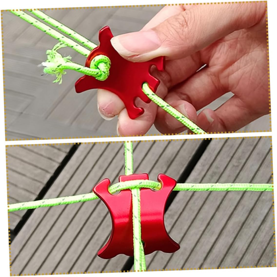 6Pcs Lightweight Rope Adjusters Portable Fasteners for Camping Tents Outdoor Use and Versatile Rope Tighteners