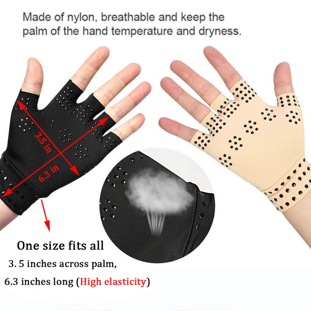 2 Paia Di Guanti In Rame Per Artrite, Guanti A Compressione Per Tendinite Del Polso Per Artrite Reumatoide, Taglia M | Leroy Merlin - Foto 12