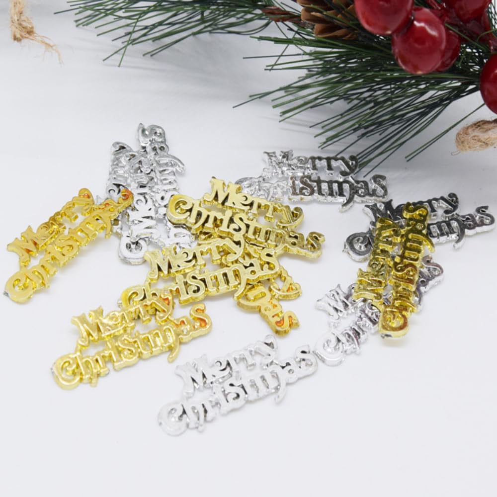 Lot de 10 pendentifs de Noël, avec trous, pour sapin de Noël, décoration de Noël, loisirs créatifs, à enfiler, pâte, dorés, 47 cm