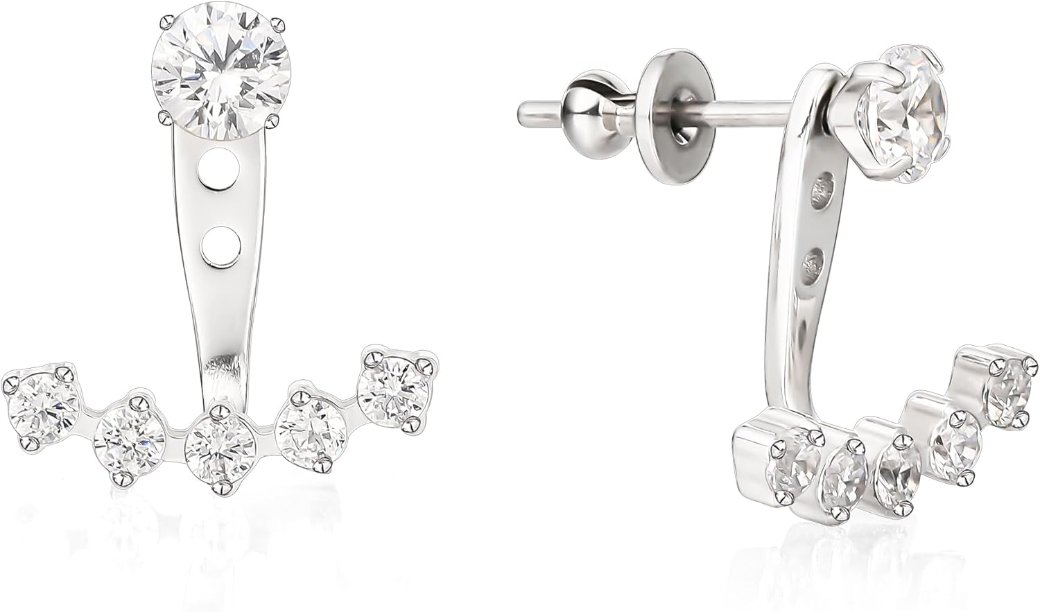 Limerencia F136 Hypoallergenic Pure Titanium Earrings for Women, G23 Implant Grade 5A Cubic Zirconia Open Hoops, Cartilage Stud Earrings Trendy Jewelry for Sensitive Ears