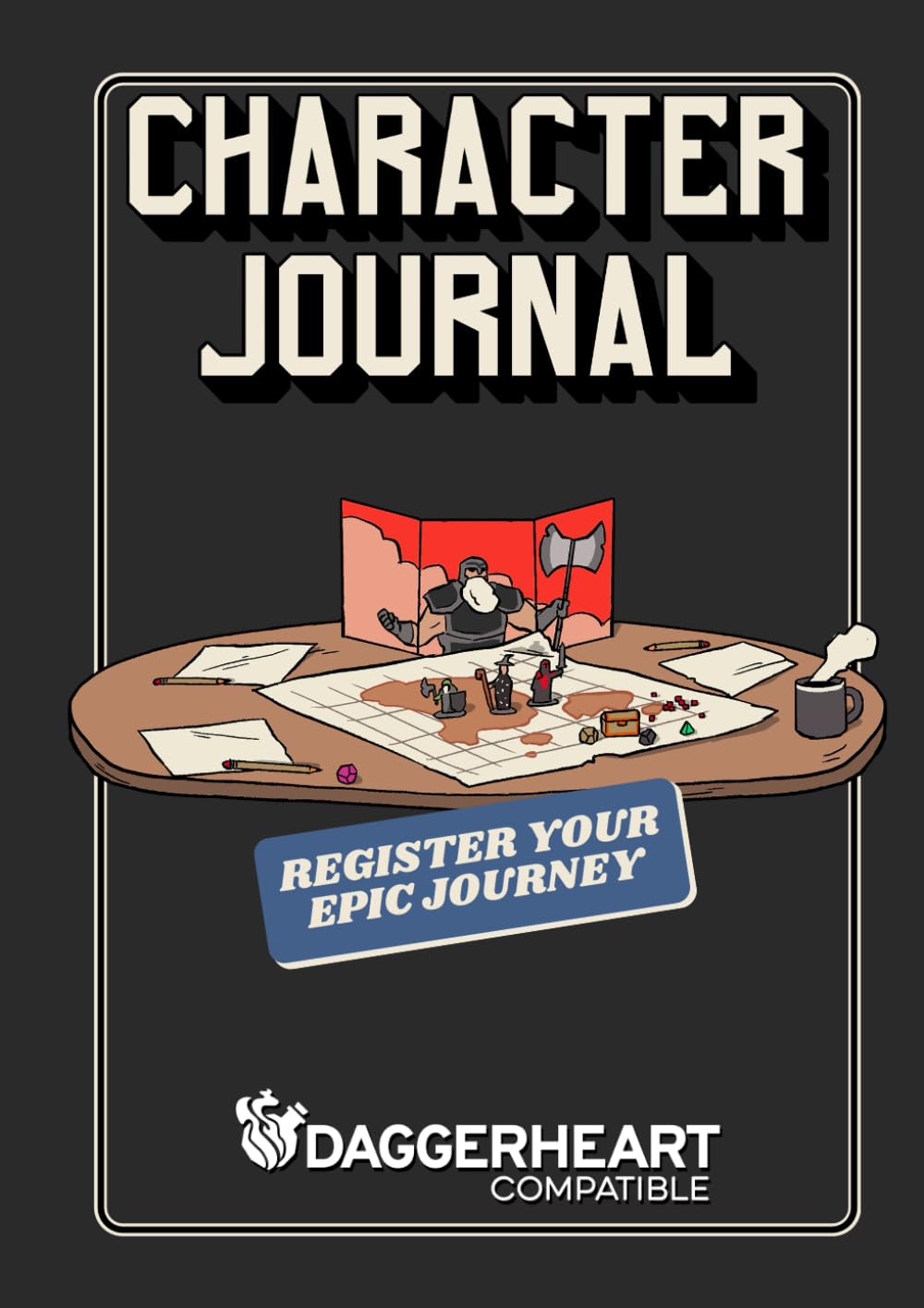 Daggerheart Character Journal: Register your Epic Journey (Dark Grey Cover)