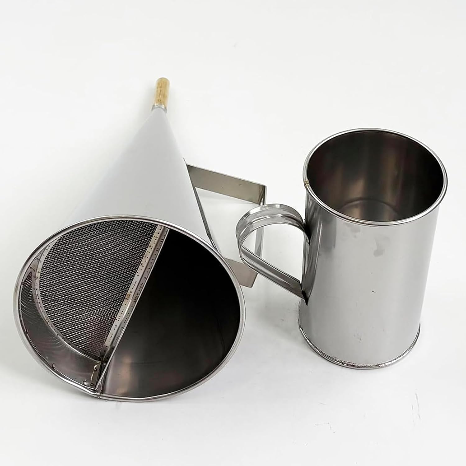 Kit viscosimetro Portatile a Imbuto per fluidi di Perforazione e fanghi, con misurino e setaccio, Strumento per lanalisi dei fanghi sul Campo.