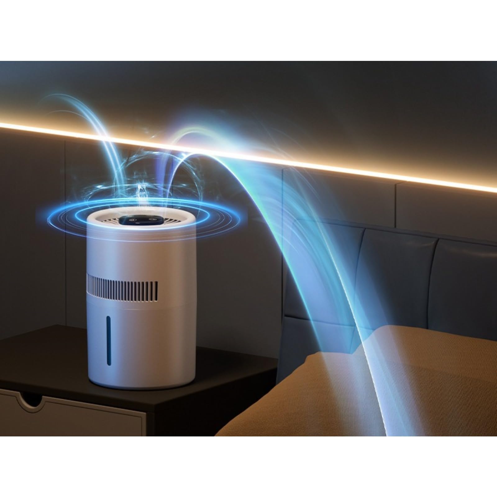 Osmo AirMistify Pro Luftreiniger & Luftbefeuchter (4L), 99,9% Allergen-Reduktion, Leiser Nachtmodus, gegen Tierhaare, Staub, Pollen und Rauch für Schlafzimmer, Büro