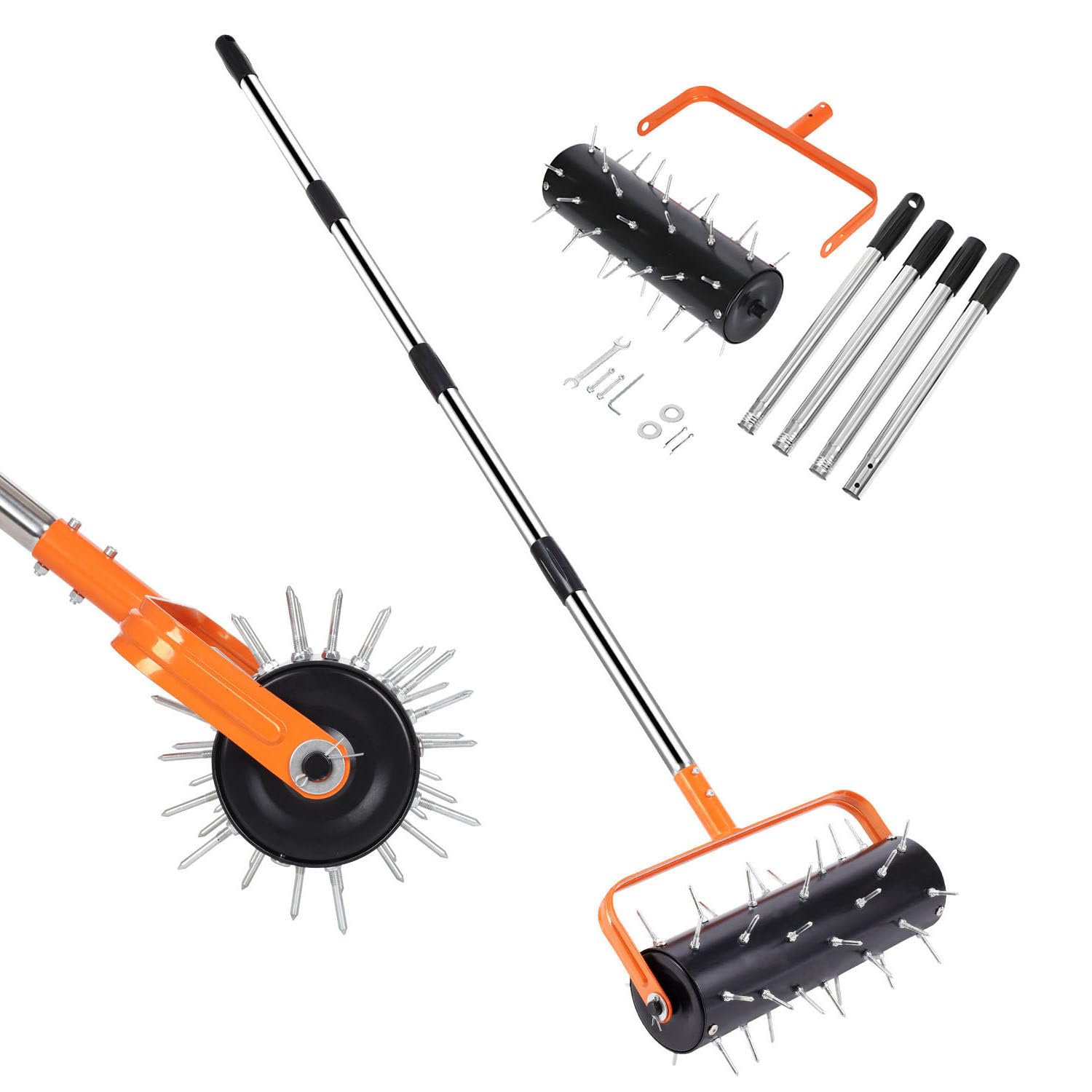 DUMIPME Manual Lawn Spike Roller, Revive Grass & Fix Compacted Soil