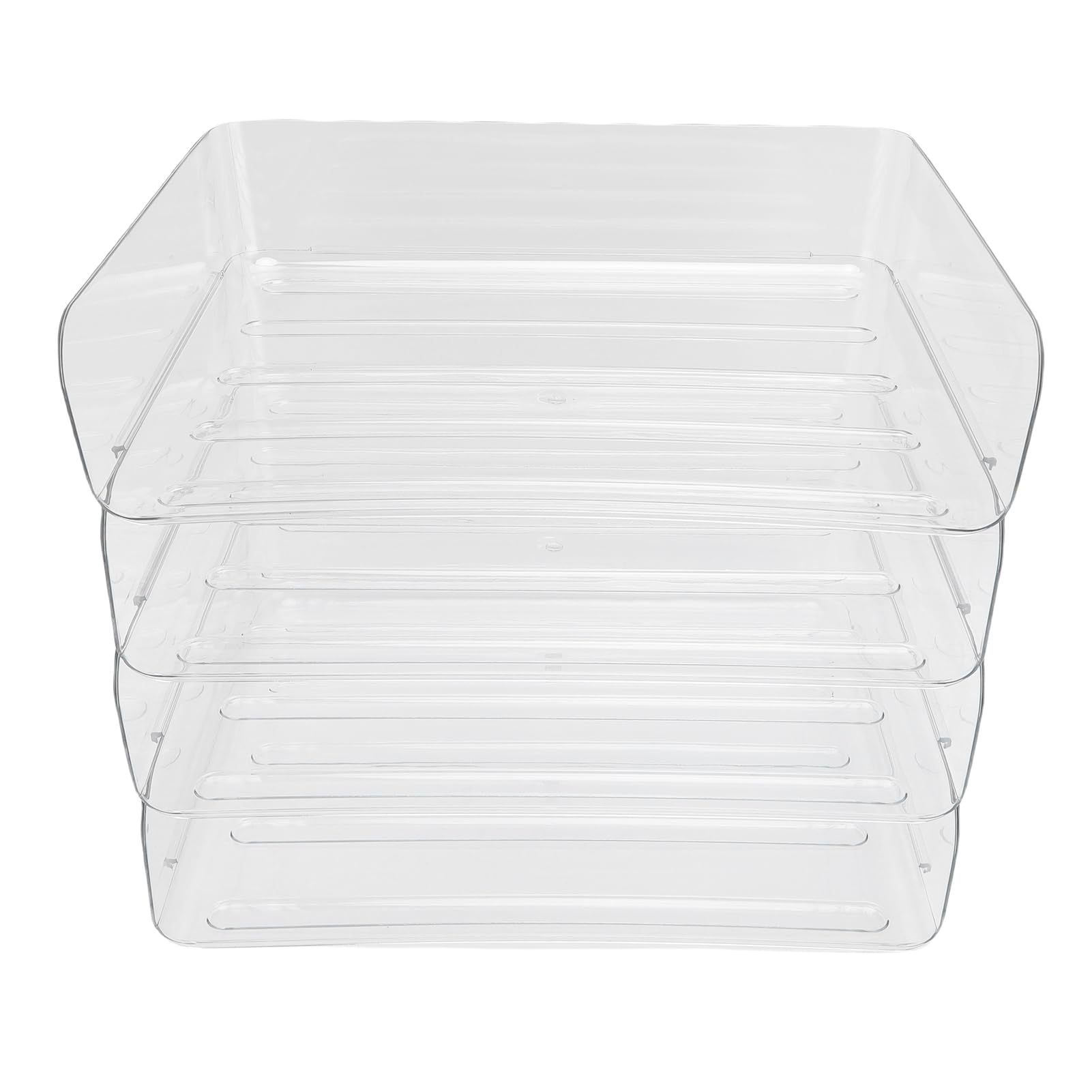 Topiky Juego de Bandejas Acrílicas para Escritorio, Elegante Organizador de Archivos Apilable de 4 Niveles para Bibliotecas y Oficinas Domésticas