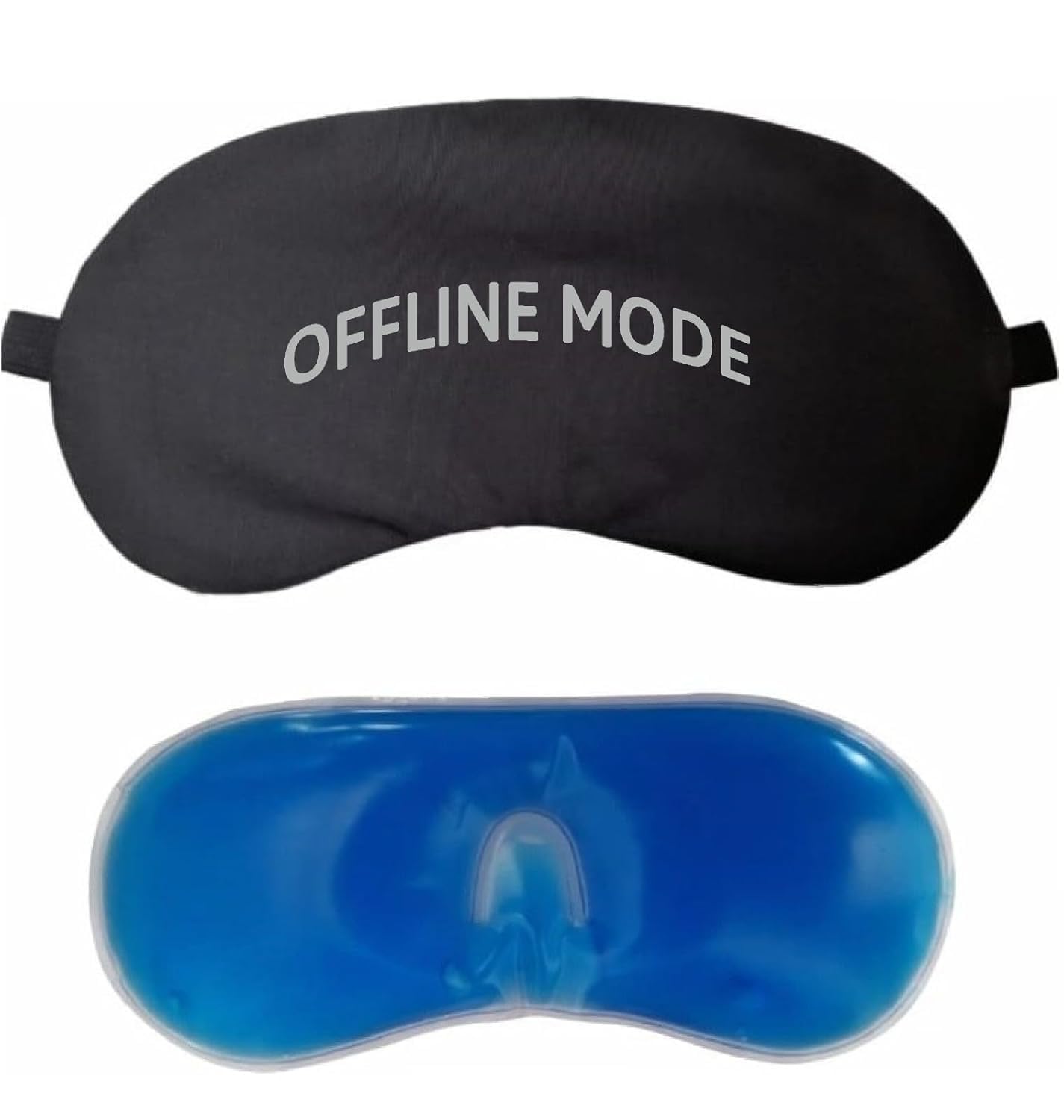 BR HUB Cotton Sleep Eye Mask For Side Sleeper Men Women, Zero Eye Pressure Sleeping Mask Gel Eye Mask with Earplugs + Hot & Cold Gel Therapy Mask Combo for Sleep Cover For Travel - Free Ear Plugs (Offline Mode)-image-14
