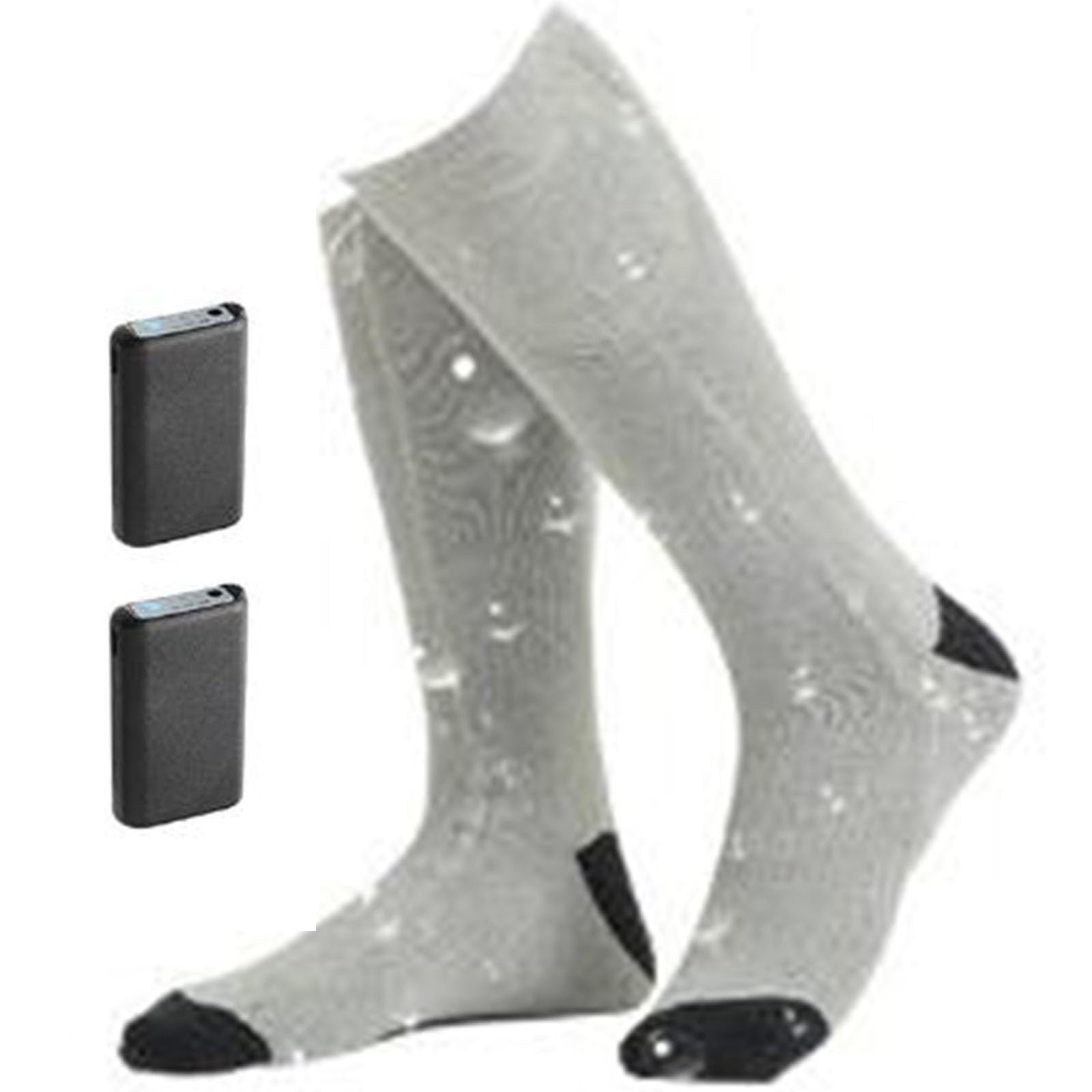 Calcetines Calefactables, 4000 mAh/5 V, Recargable, con 3 Niveles de Calentamiento, Calcetines Lavables para Ciclismo/Esquí/Pesca en Invierno, Unisex 36-44