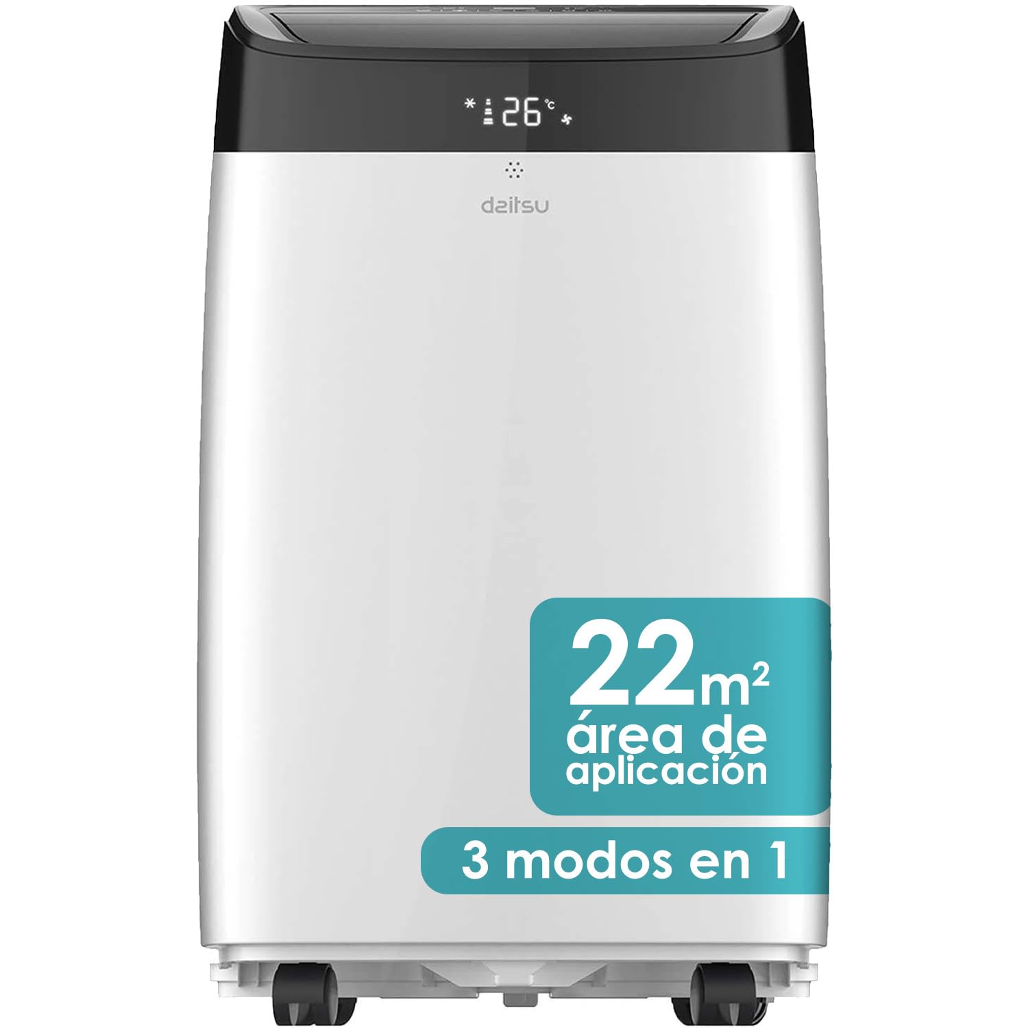 Daitsu Portable Air Conditioner Cold, Heat, Dehumidifier and Fan | Alisios Premium APD 09FX2 | Remote Control | Efficient and Compact | For Home or Office up to 22 m²