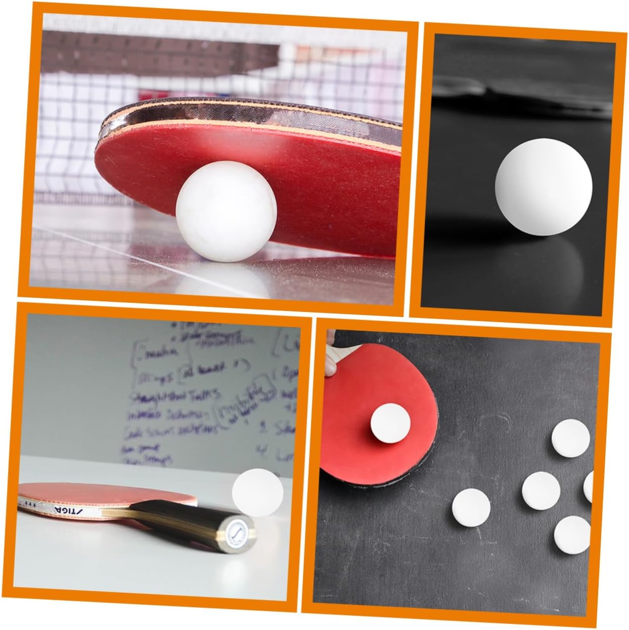 POPETPOP Table Pong Plain Bulk Practice Picker Abs White