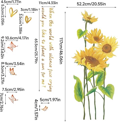 Vista 30 de DERUN TRADING Calcomanías de pared de flores de rosa azul, calcomanías de decoración murales para mujeres y niñas, cuarto de bebé, dormitorio
