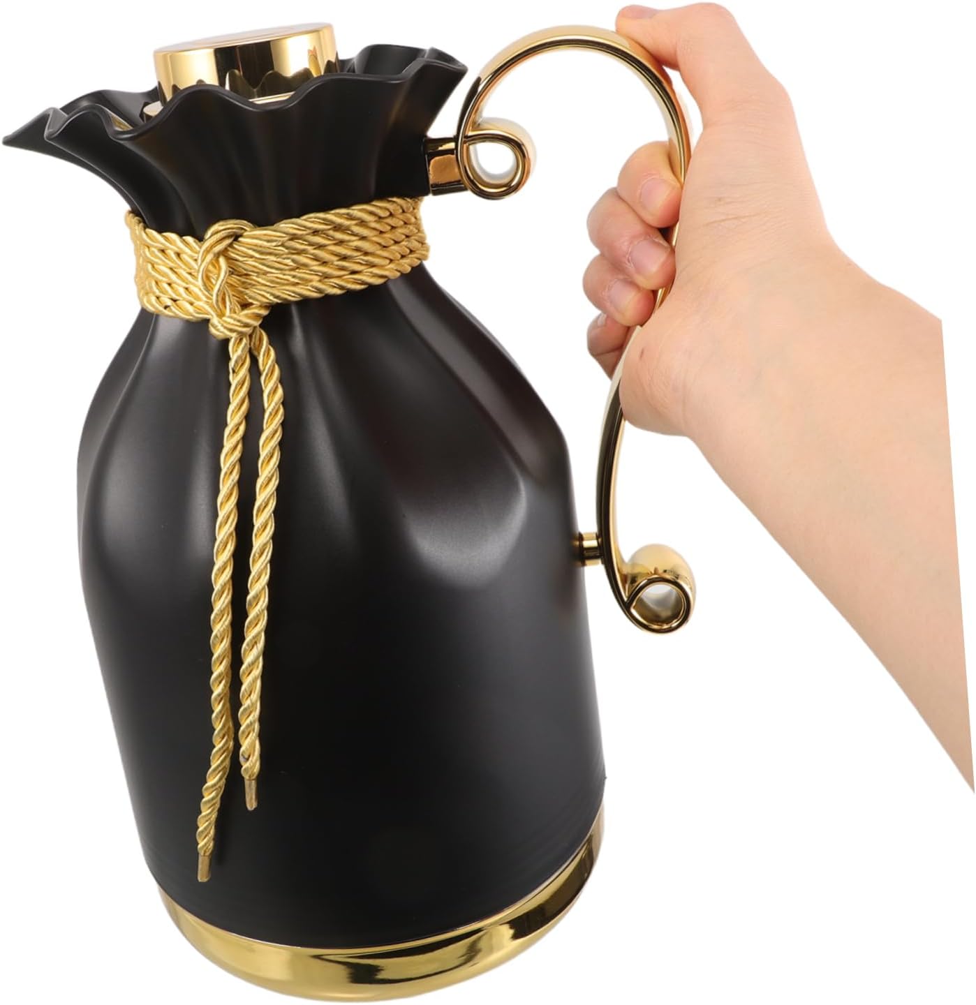 Cabilock Tea Carafe: 1l Large Capacity Thermal Coffee Carafe With Glass Liner - Hot Cold Drinks Insulated Teapot For Home Office Travel Outdoor