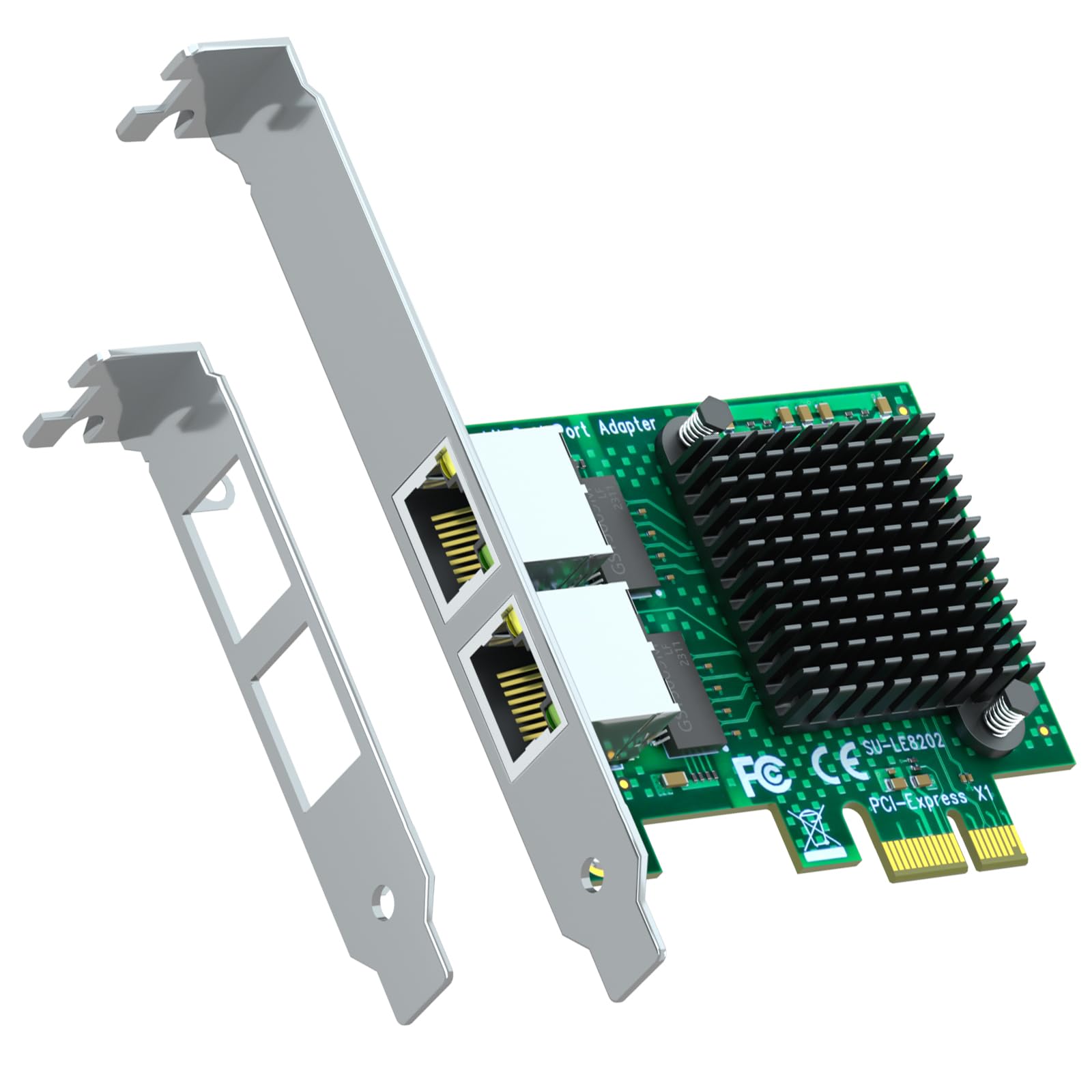 GLOTRENDS Dual Port 10/100/1000Mbps Gigabit PCI-E NIC Ethernet Network Card for PC, RTL8111H Chip, PCI-Express X1, RJ45 LAN Port, Compatible with Windows Server/Linux/VMware (LE8202)-image-44