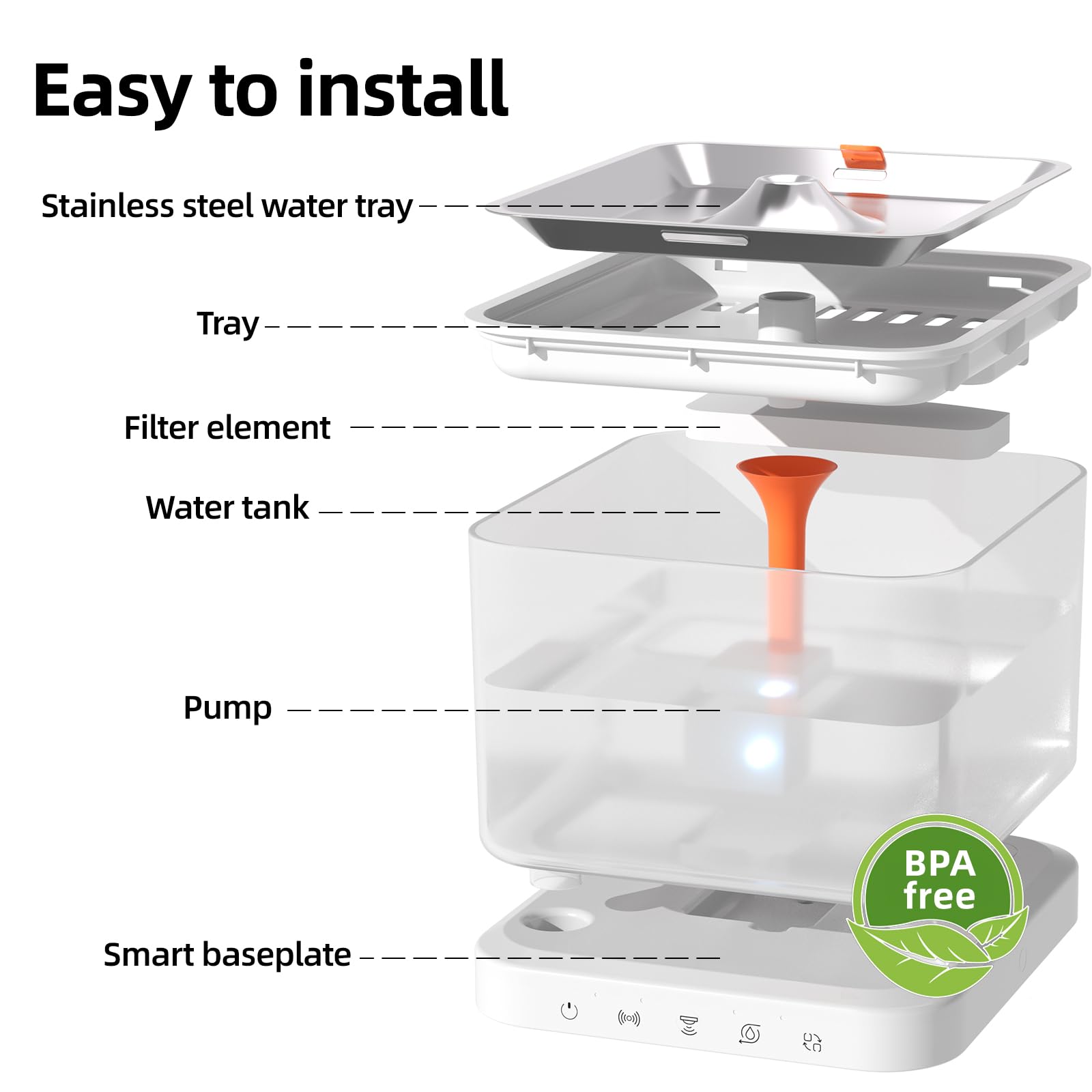 Fuente de agua inalámbrica para gatos, fuente de agua para gatos de 3.2 litros, gran capacidad, funciona con pilas, fuente de agua para mascotas para interiores con sensor de movimiento para gatos y