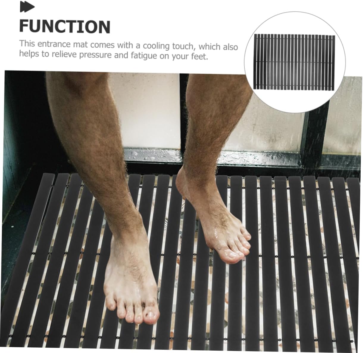 Non Slip Bath Mat Bamboo Shower Mat for Bathroom Non Slip Add Natural Atmosphere