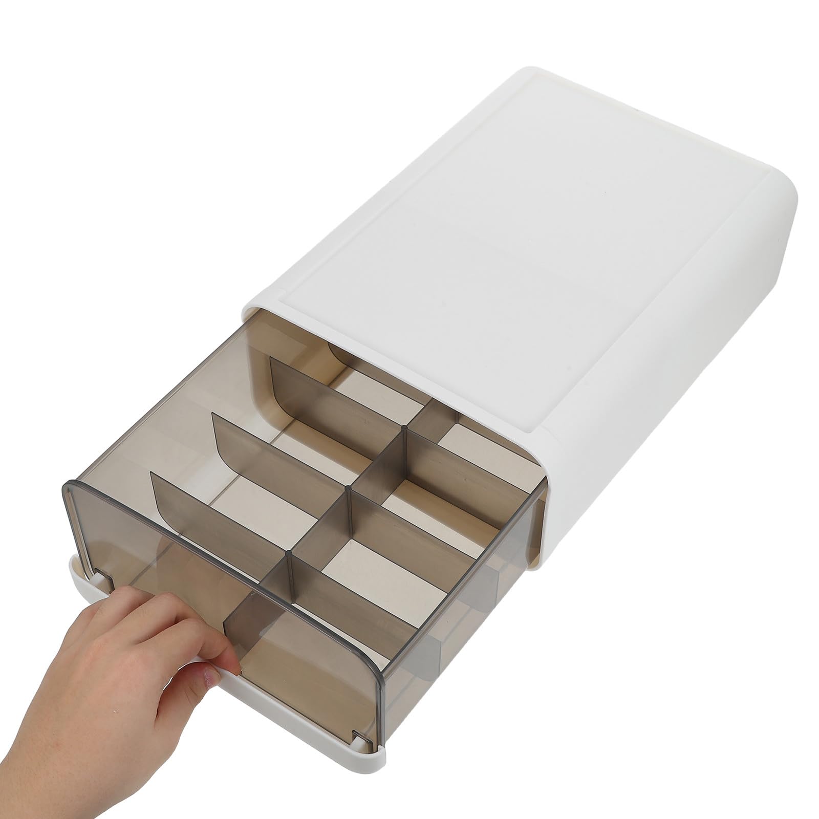 Beavorty Organizzatore per Cassetti 10 Scomparti in Plastica Contenitore per Biancheria Intima e Calzini Divisori Rigidi Salvaspazio per Armadio e Sottoletto per Camera da Letto e