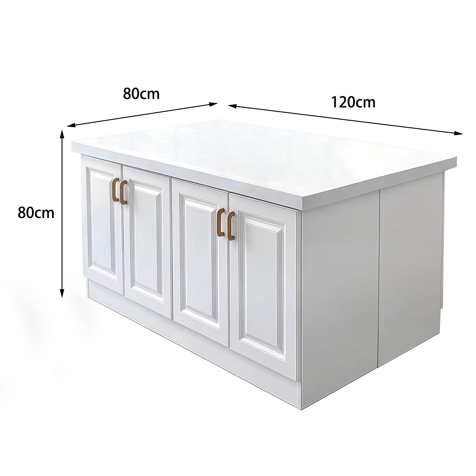 Zf9tBw5sH Unità cucina ad isola Isola cucina con piano in marmo in legno massello e mobile portaoggetti indipendente