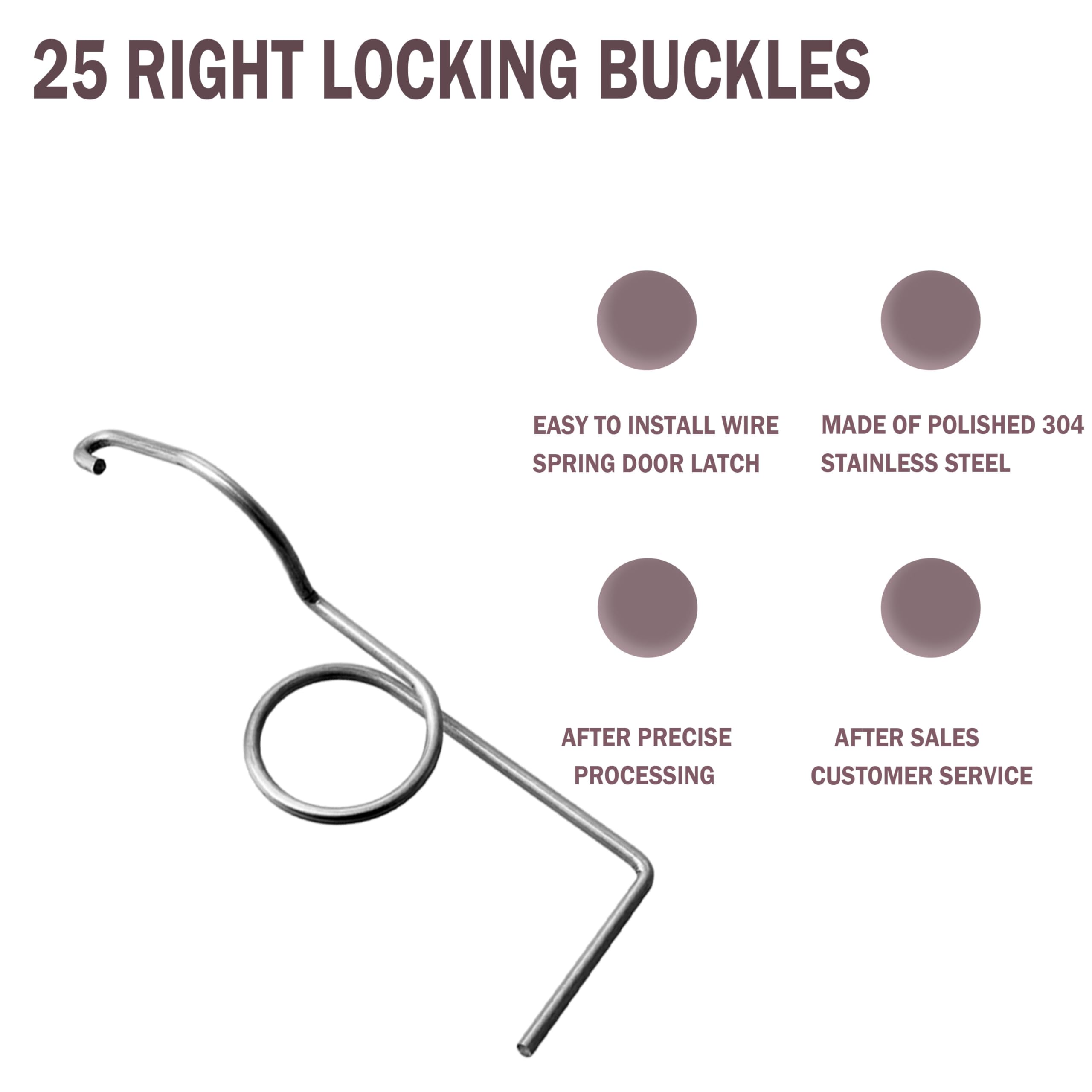 Stainless Steel Wire Door Latches - 15 Pack -4