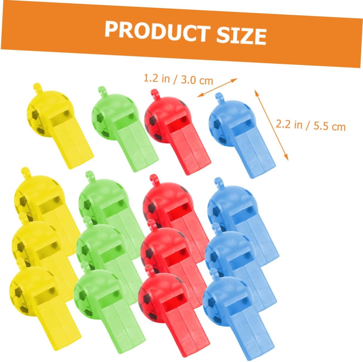 POPETPOP 200pcs Colorful Sports Whistle Multi-Function Referee Whistles for Races Activities and Emergency Use with Lanyards