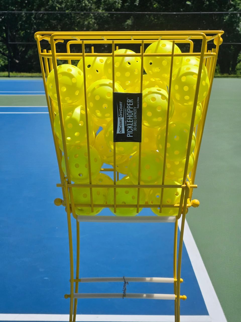 Oncourt Offcourt PickleHopper - Holds 30 Pickleballs - Small Portable Pickleball Collector for Easy Pickup and Storage
