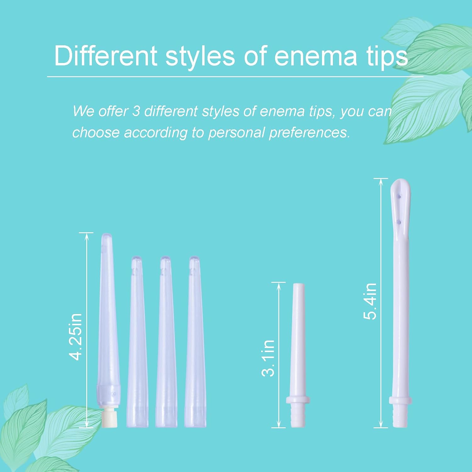 Enema Kit Replacement Part - 6.6ft Silicone Hose With 6 Tips, Controllable Water Flow Valve, Clamp - Colon Cleansing Accessories for Coffee Enema and Douche Bag Kit