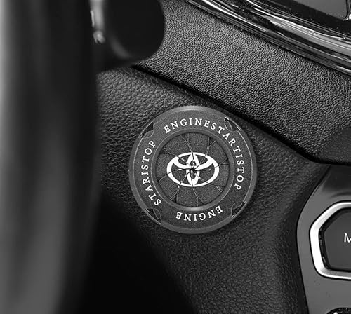 MOTOO トヨタ エンジン スタートボタン カバー イグニッション スイッチカバー 車用スターターリング ボタンスイッチ装飾カバー カー用品 プッシュスタート ファッション 装飾 アクセサリー 内径約3CM簡単取付 耐久性 ドレスアップ 1P