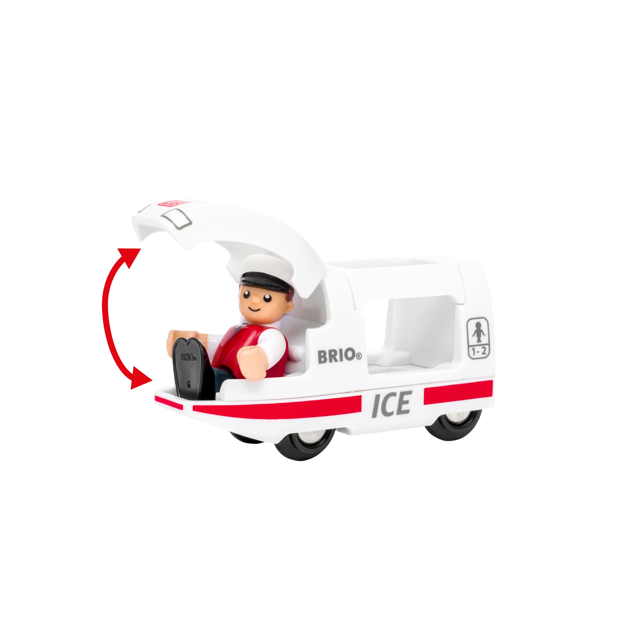 BRIO World 33940 Deutsche Bahn Ice Set - Eisenbahn-Set mit Schienen, Bahnhof und Zug im Stil der DB - Empfohlen ab 3 Jahren
