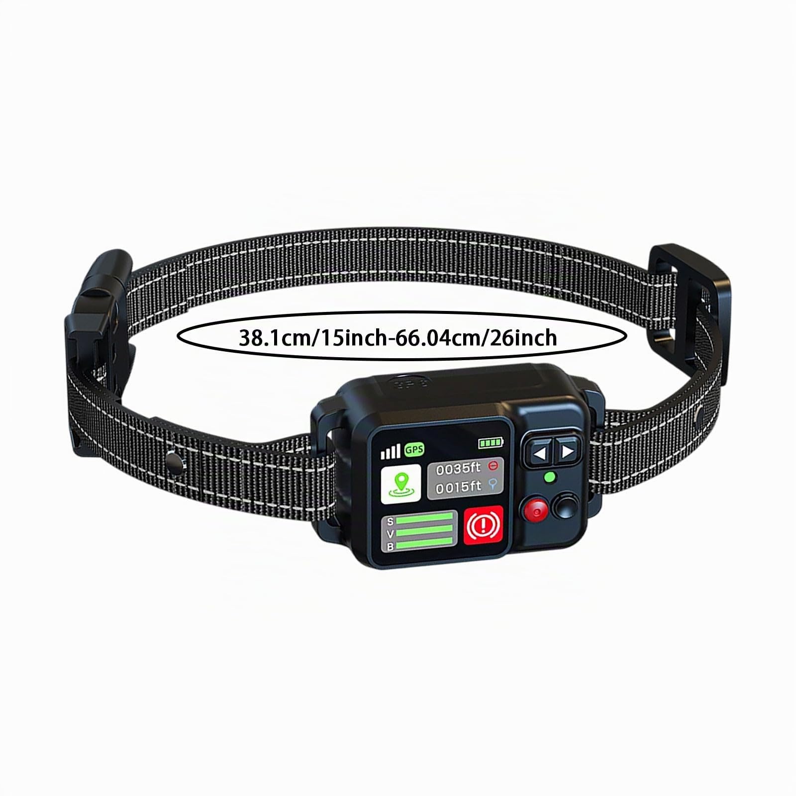 Sistema de valla para perros inalámbrico con collar GPS, borde circular para exteriores seguros hasta 2000 metros (negro, 22 x 10 x 5 cm)