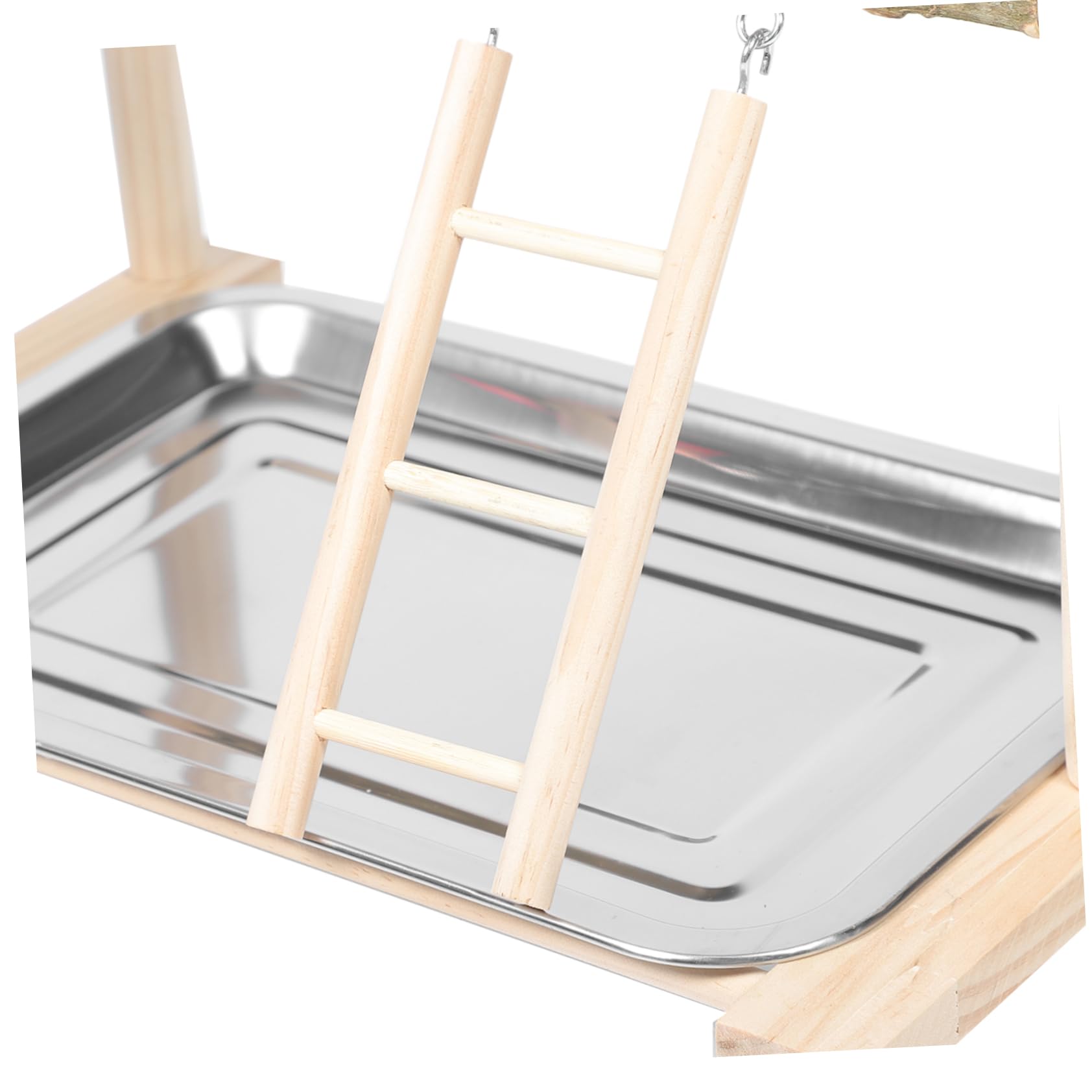 Toddmomy Plataforma de Percha de Madera para Loros Escalera y Columpio, Estante de Entrenamiento para Pájaros, Complementos para Aves, Soporte para Percha de Loro, para Decoración de Jaula