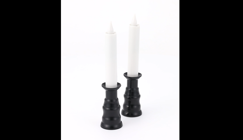 Amazon｜リモコン式ローソク ゆらゆらII 1対 黒 6157000100014