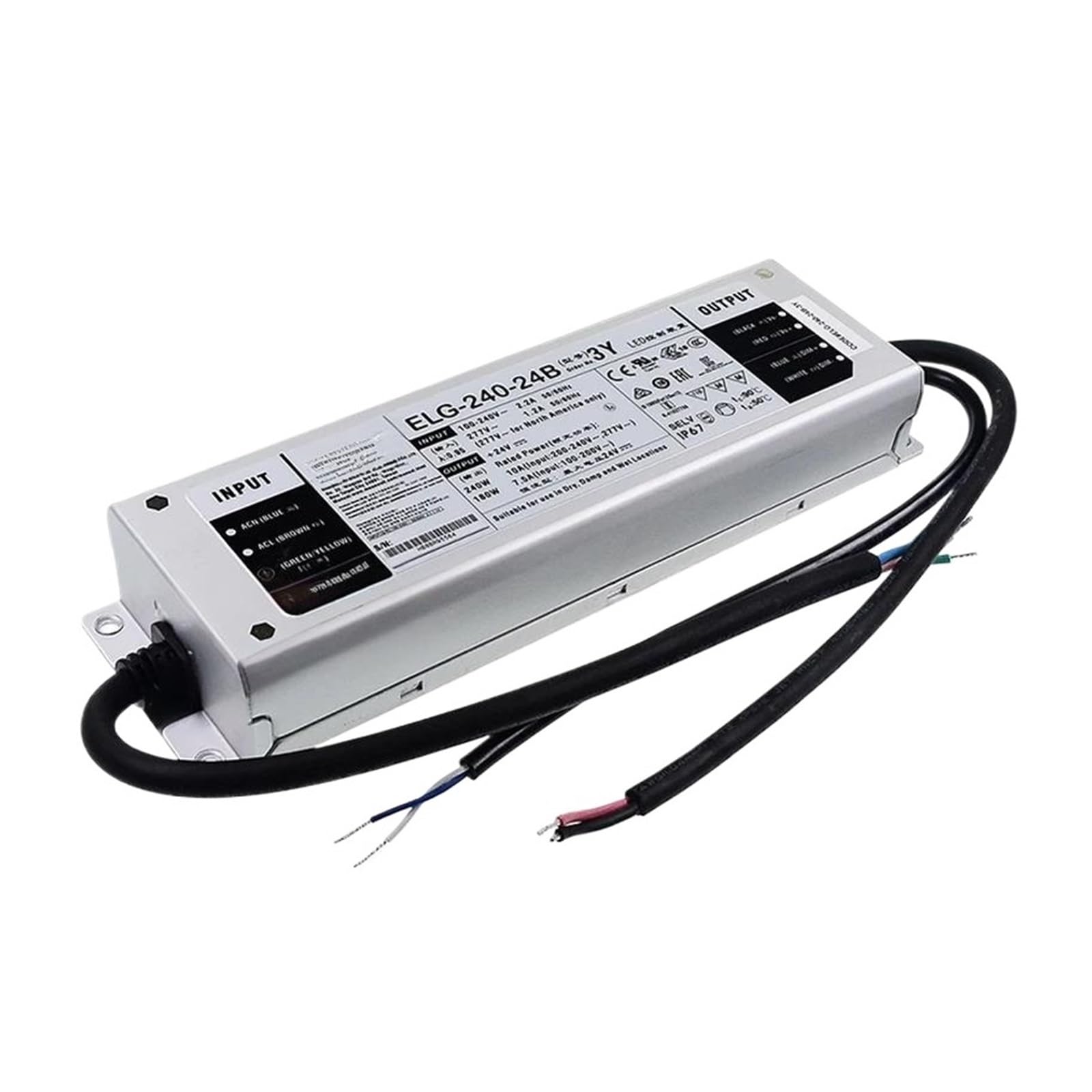 SWEWDSQG Waterproof ELG-240-24/36/42/48/54 ELG-240 -A/B/DA Constant Voltage Switching Power Supply(ELG-240-36-3Y)