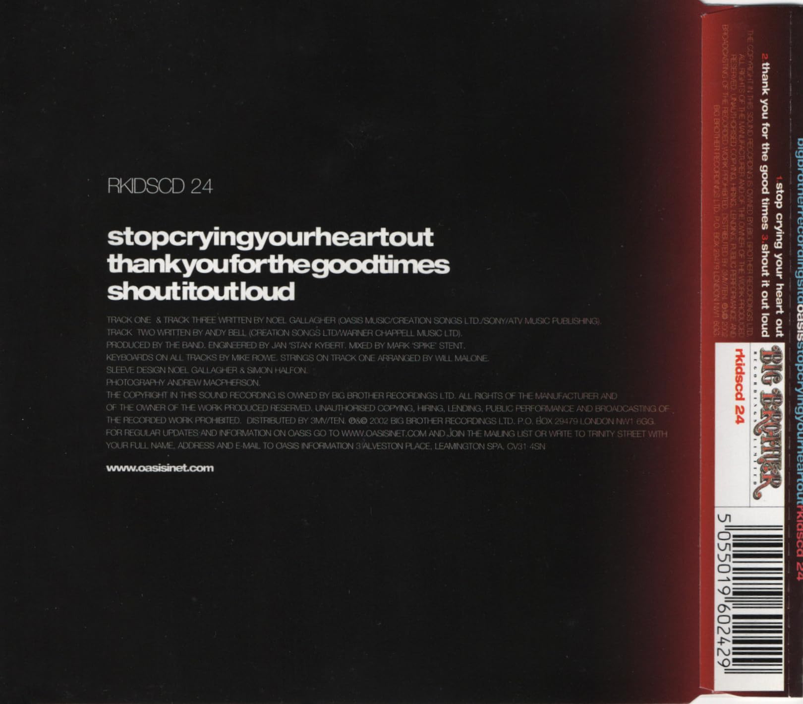 7インチ◾️oasis オアシス Stop Crying〜 レコード シングル OASIS / STOP CRYING YOUR HEART OUT [12inch - ]：90'S ROCK