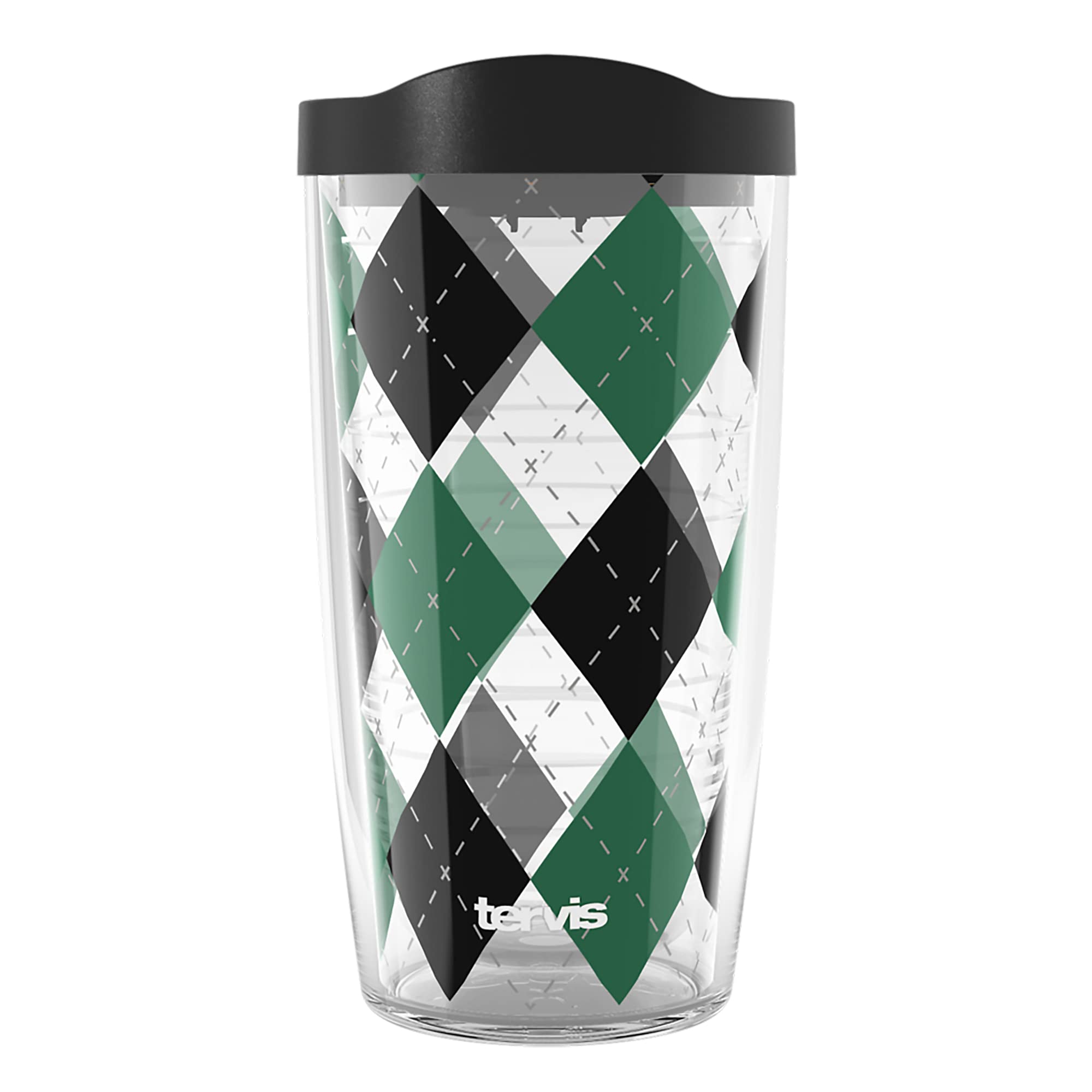 Tervis Golf Links Argyle Made in USA Double Walled Insulated Tumbler, 16oz, Classic