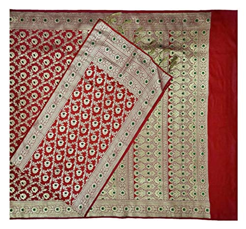 Kashiya green banarasi silk saree – image 3