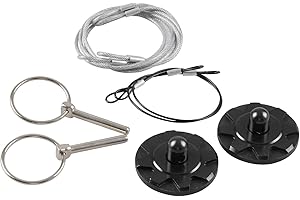 Sporacingrts 2PCs Hood Lock, Universal CNC Aluminum Black Hood Pins Lock Latches Appearance Kit