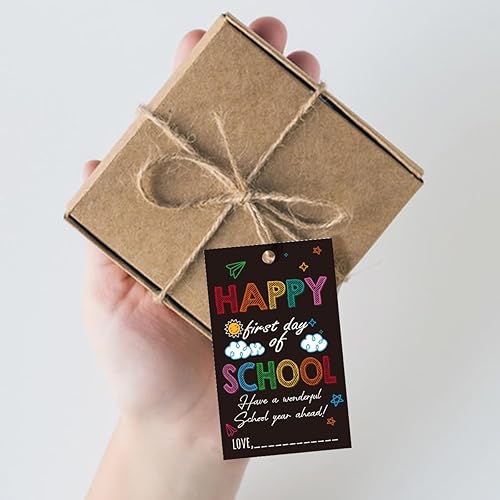 Vista 12 de Etiquetas divertidas para bolsas de regalo de regreso a clases, divertidas etiquetas de regalo para el primer día de escuela, etiquetas de regalo