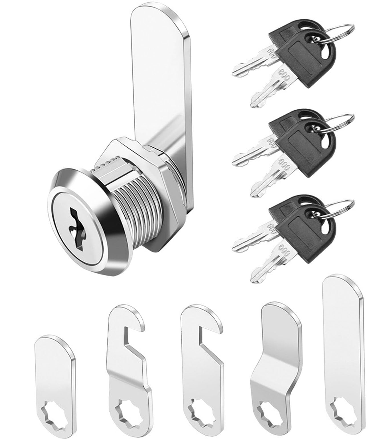 Candado Para Buzón, Viene Con 6 Llaves y 6 Placas de Cierre Diferentes, Diámetro de 16 mm, Cerradura de Palanca Para Buzones, Puertas de Armario, Puertas de Armario, Cerradura de Buzón