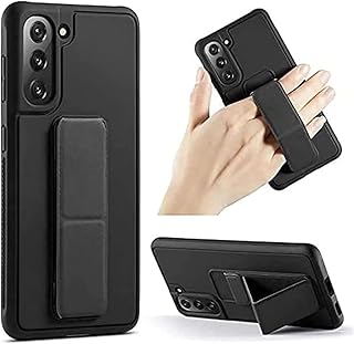 Case for Samsung Galaxy S24 Plus Kickstand & Car Magnetic Holder, Premium Silicone Vertical & Horizontal Hand Strap & Grip Case with Multi Stand for Samsung Galaxy S24 Plus