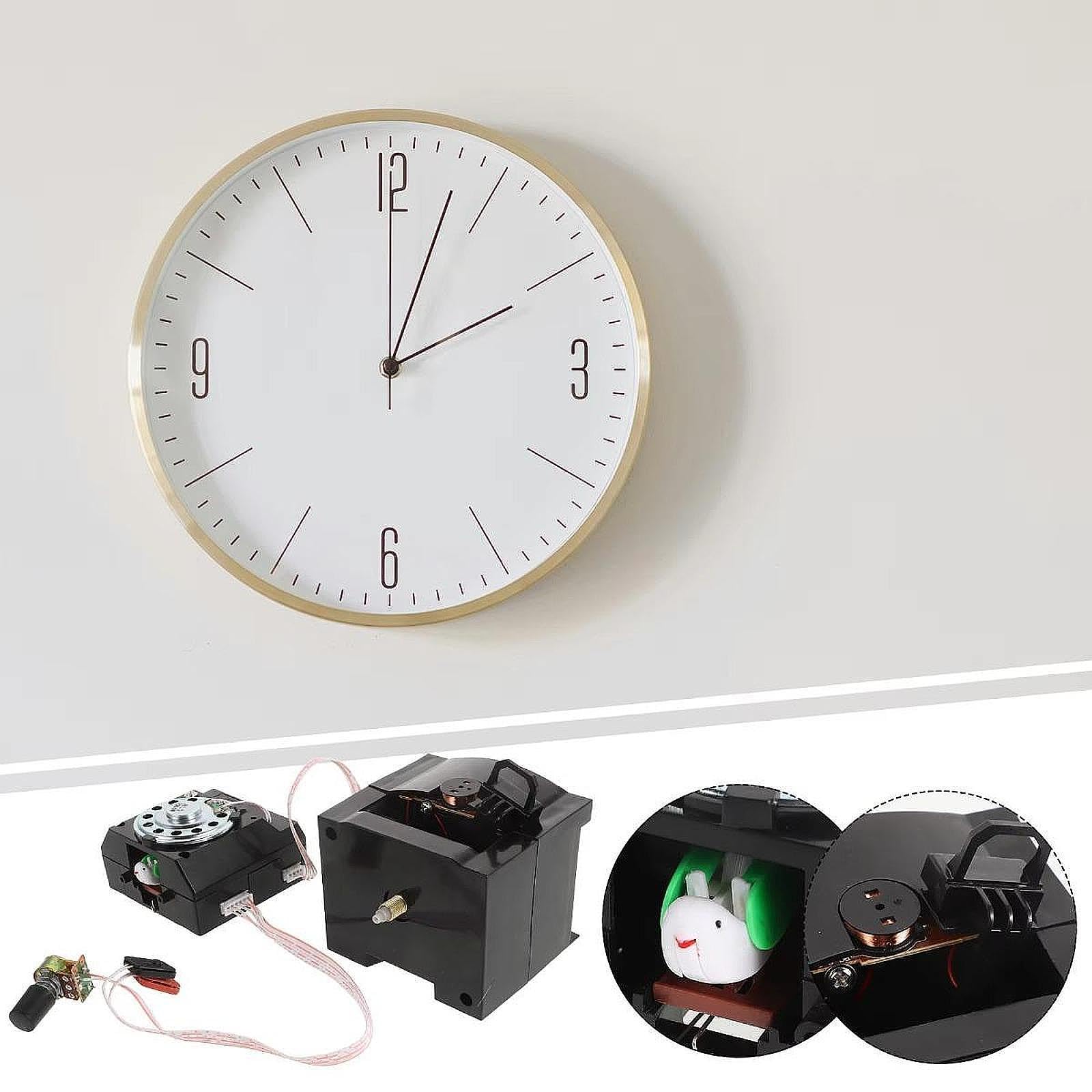 Kit di Sostituzione Del Meccanismo Dell'orologio per Cuculo per Orologi a Parete con Pompino Orario