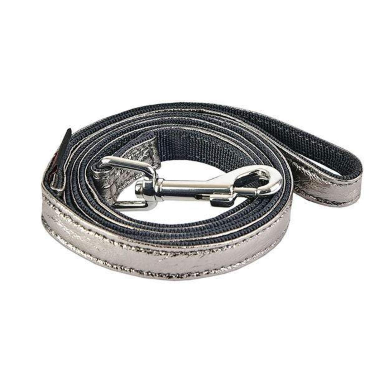 Puppia PASD-AL1659-SI-M Evon Lead Dog Lead, M, Silver