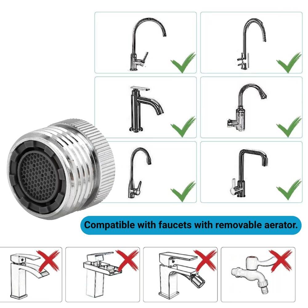 Adaptateur De Robinet, Adaptateur De Robinet En Métal, Kit D'adaptateur Pour Robinet Pour Connecter Un Tuyau Arrosage Adaptateur De Filetage 96906543